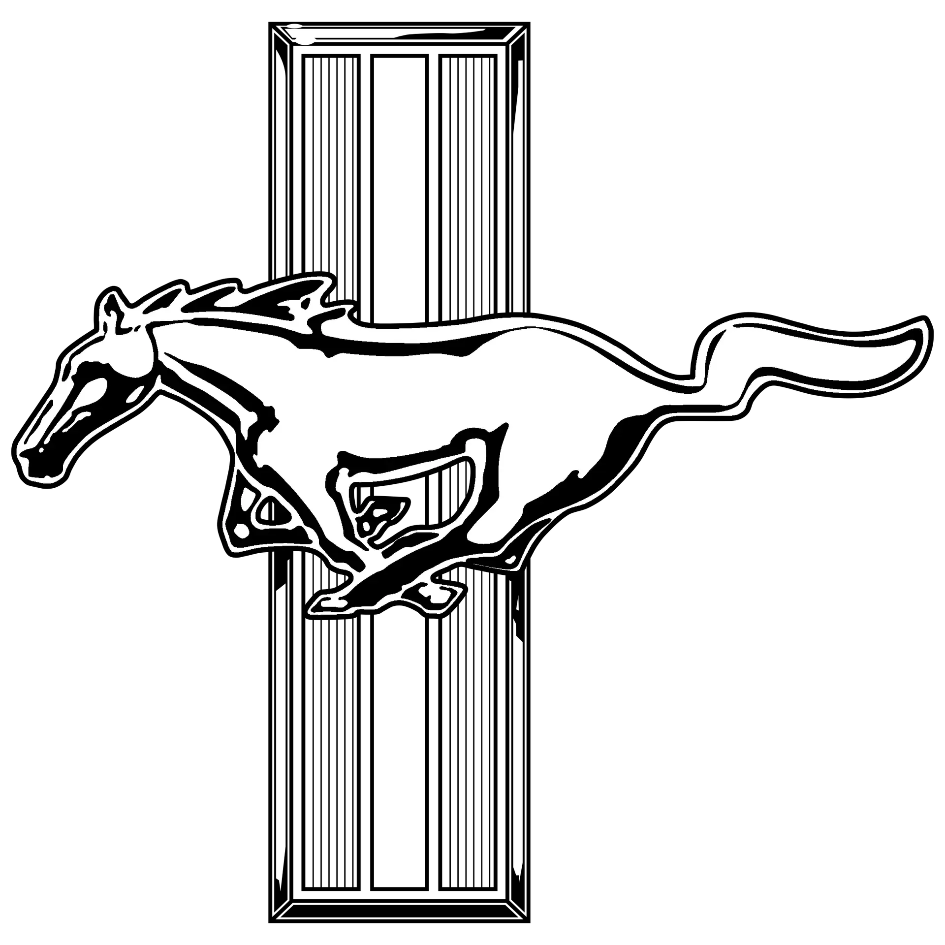mustang-logo-black-and-white